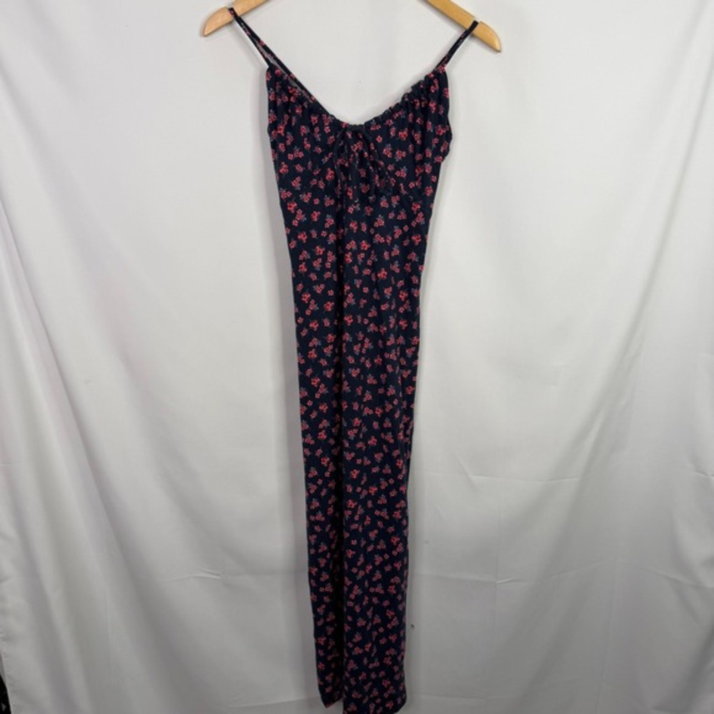 Z Supply Women Navy Red Ditsy Floral Maxi Dress Sweetheart Neck Size M NWT - Picture 10 of 12